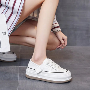 Women's Platform Sneakers 2025 - Fashion Lace-Up Walking & Running Shoes, Comfortable & High Quality