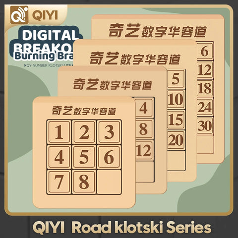 15-Piece Number Sliding Puzzle Set: 3x3 to 6x6 Jigsaw Game for Kids & Adults