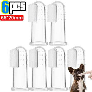 10-Pack Pet Finger Toothbrush - Silicone Dental Care for Dogs & Cats - Tartar Removal, Breath Freshener