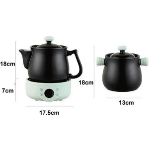 1.8L Smart Electric Ceramic Medicine and Soup Pot with Auto Keep Warm Function