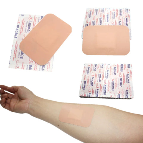 50pcs Large Waterproof Adhesive Bandages 7.6x5.1cm Square First Aid Wound Plaster Patches