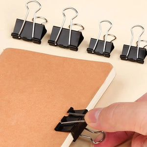 10 Pack Metal Binder Clips Assorted Sizes for Paper, Documents, Photos, Office and School Organization