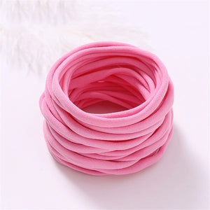 10-Pack Traceless Nylon Stretch Headbands for Newborns & Kids - Elastic Baby Hair Accessories