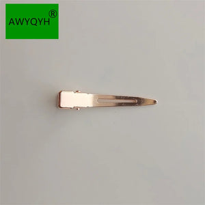 100 Pcs 4.5cm Metal Snap Clips for Hair Extensions, Salon Sectioning Tools & Accessories