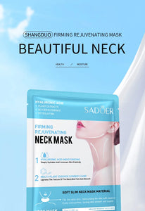 10-Pack Hydrating Firming Neck Masks with Hyaluronic Acid Skincare Set