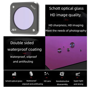 Camera Lens Filters for DJI Osmo Action 2: Aluminum UV, CPL, ND, NDPL, Night Filters Accessories