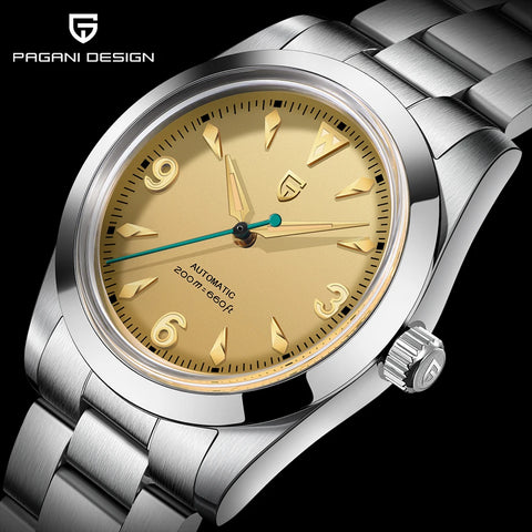 2024 Sports Men’s Automatic Mechanical Watch 200m Waterproof Steel Case Japan NH35A