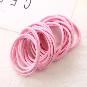 10 Pack Black Blue Elastic Hair Ties for Ponytails - Durable Rubber Band Hair Accessories