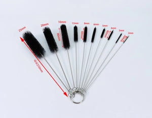 10-Piece Bottle and Straw Cleaning Brush Set - Multi-Size for Bottles, Straws, Jars Cleaning