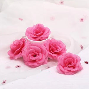 10 Black Silk Roses 8cm for Weddings, Events, Parties, Home Decoration