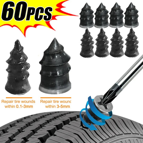 60pcs Tire Repair Nails for Car Truck Motorcycle Bike Scooter Vacuum Puncture Repair Tool Accessories