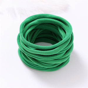 10-Pack Traceless Nylon Stretch Headbands for Newborns & Kids - Elastic Baby Hair Accessories