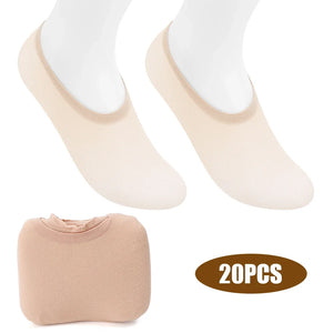 10 Pairs Women’s No Show Socks Invisible Liner Ballerina Boat Footies Thin Slippers Summer Transparent