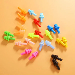 10 Pairs Silicone Noise-Reducing Ear Plugs for Sleeping, Sound Insulation, Anti-Snore, Comfortable Ear Protectors
