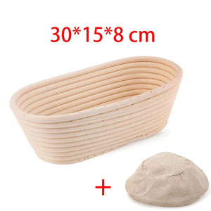 10" Oval Rattan Bread Proofing Basket for Sourdough Baking