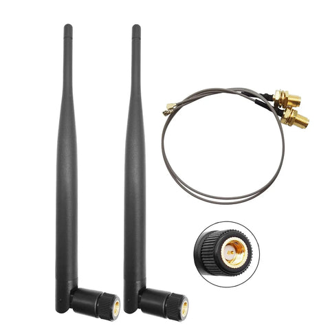 868MHz 915MHz LoRa Antenna Omni Indoor Aerial 5dBi Gain SMA Male + 15cm Extension Cable 2 Pack