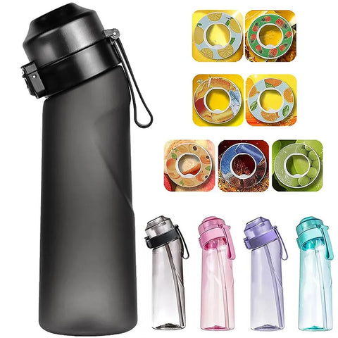 Flavored Water Bottle 650ml with 7 Fruit Pods - Perfect for Sports, Fitness, Camping, Outdoor Adventures
