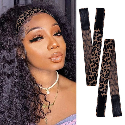 Adjustable Edge Melt Band for Lace Wigs - 3-4cm Elastic Wig Band with Magic Sticker