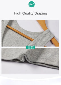 Men's Seamless Sleeveless 100% Cotton Undershirt, Large Size O-Neck, Soft Breathable Summer Singlet T-Shirt