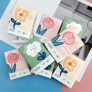 9-Pack Soft Floral Pocket Tissues - Portable, Travel-Ready Tissues