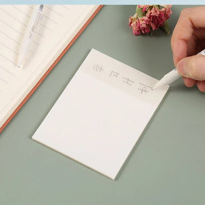 100 Sheets Clear Sticky Notes Pads Transparent Notepad School Office Stationery Paper