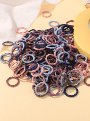 100pcs 2cm Colorful Hair-Safe Elastic Rubber Bands for Toddlers Baby Scrunchies Set