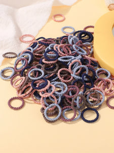 100pcs 2cm Colorful Hair-Safe Elastic Rubber Bands for Toddlers Baby Scrunchies Set