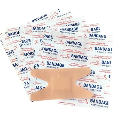 50pcs H-Shape Adhesive Bandages Skin Tone Wound Dressing Plasters Fingertip Patch Strips