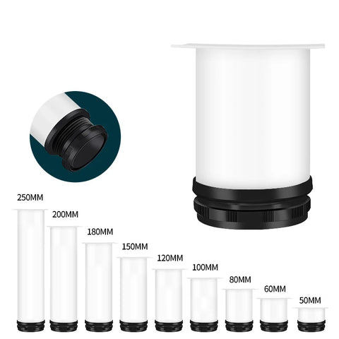 Adjustable Stainless Steel Furniture Feet 50-250mm White Cabinet Sofa Cupboard Legs Replacement