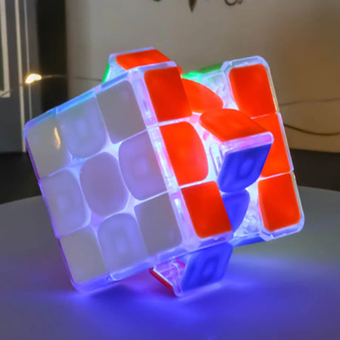3x3 Magic Speed Cube Puzzle Toy, Lustrous 3-Layer Professional Cube