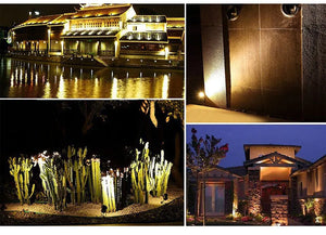 10-Pack LED Garden Lawn Lights Waterproof AC/DC Outdoor Spike Path Spotlights IP65 - 220V/110V/12-24V, 7W/5W