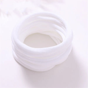 10-Pack Traceless Nylon Stretch Headbands for Newborns & Kids - Elastic Baby Hair Accessories