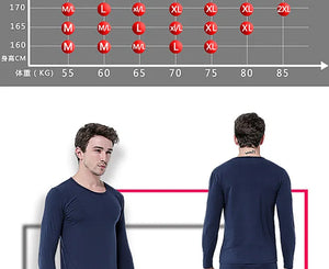 "5XL Thermal Cotton Long Johns Set - Oversized Winter/Spring T-Shirt & Pants"