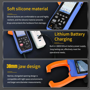 1000A AC/DC Current Clamp Ammeter Digital Oscilloscope with Bluetooth Recorder and Multifunction Tester