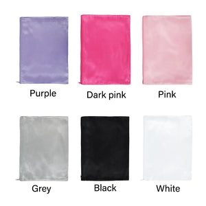 10 Satin Wig Bags for Hair Extensions, 35x25cm Silk Storage with Zipper
