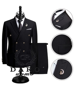 "2024 Men's Slim Fit Suit 2-Piece Set: Formal Business Wear (Jacket+Pants)"