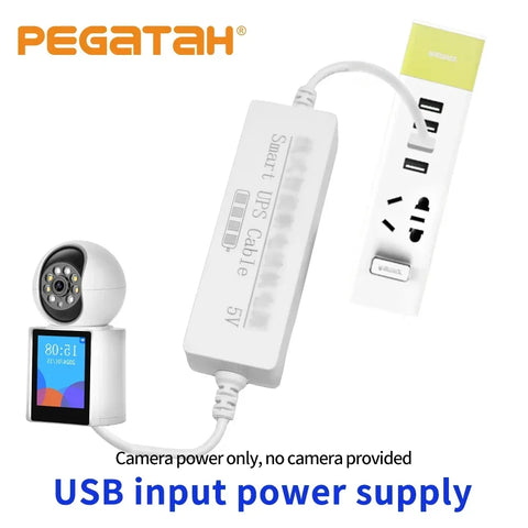 1800mAh Backup UPS Battery for Security Camera, Type-C Emergency Power Supply
