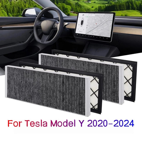 Cabin Air Filter HEPA with Activated Carbon for Tesla Model Y 2021-2024 Replacement
