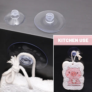 10-Pack Clear Suction Cup Hooks for Kitchen & Bathroom Storage (2-5cm)