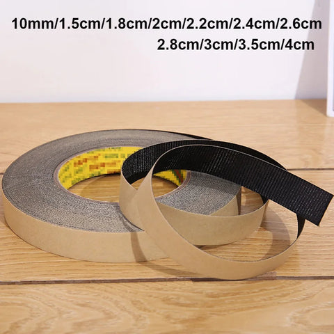 25yd Black Beige Adhesive Grosgrain Ribbon Strips for Headband Ends Sticky Tapes Hairband Tips DIY Hair Accessories
