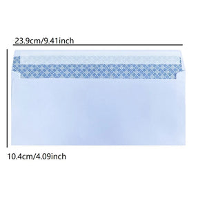 10-100pcs White Self-Seal Business Envelopes #10, Holds A4/Bills/Invoices, Secure Windowless Design