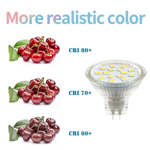 10-Pack MR11 LED Bulbs 5W AC12V No Flicker 120° 2835SMD GU4 Mini Spotlights – Halogen Replacement for Living Room