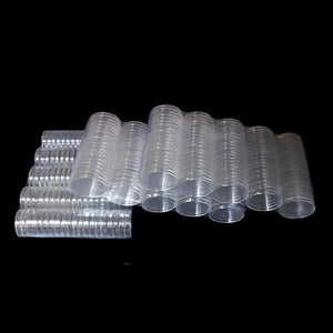 100-Pack Adjustable Coin Holders 16-46mm, Coin Storage Organizer Set