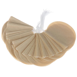 100 Eco-Friendly Biodegradable Drawstring Tea Bags 6x7cm for Loose Leaf & Herbal Filters