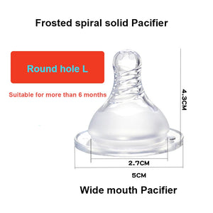 1-10 Pack Baby Pacifier Nipples Wide Bore Spiral Frosted Non-Irritating Thickened Safe Real-Feel