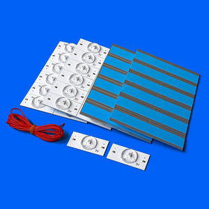 100pcs SMD LED Lamp Beads with Lens & Filter for 32-75" TV Repair, 2m Cable, Backlight Strip Accessories