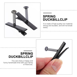 100pcs Duckbill Hair Clips - Iron Hairpins for DIY Styling & Headdresses Accessory Set