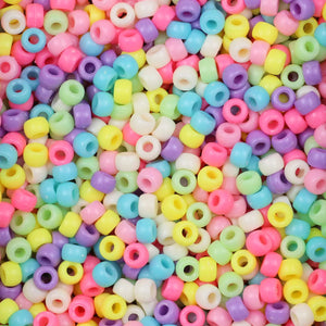 1000pcs Multi-colored Large Hole Pony Beads for Jewelry Making, DIY Crafts, Bracelets, Keychains Supplies