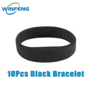 10-Pack 125kHz RFID Silicone Wristbands Waterproof TK4100 EM4100 Proximity Bracelets for Men & Women Swimming Pool