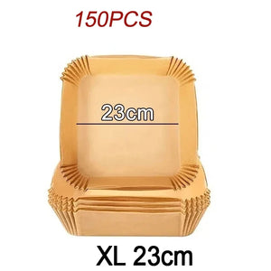 100-Pack Disposable Air Fryer Liners, Nonstick, Greaseproof, Easy Clean, Round Baking Paper